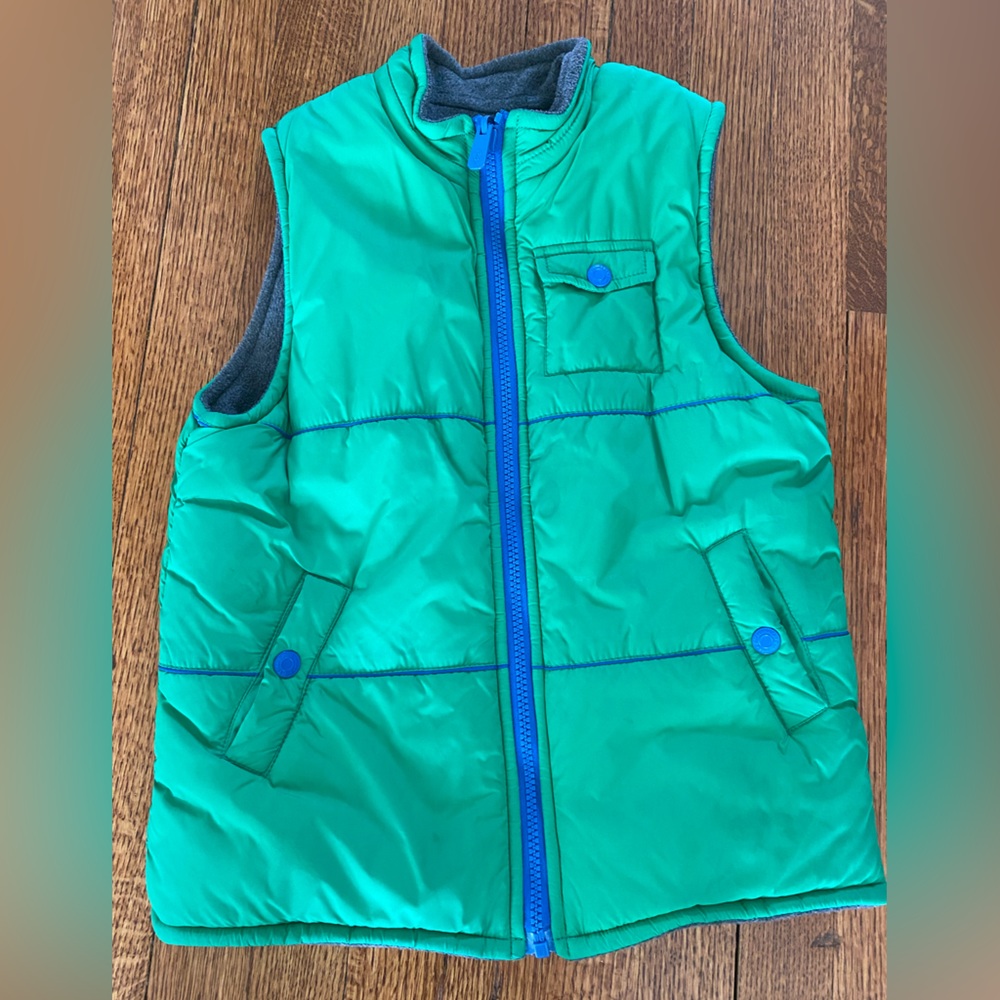Hartstrings Kids Puffy Vest, Size 8 / 10, Green, by Kitestrings